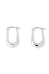 Front product shot of the Oroton Kora Mini Hoops in Silver and Recycled 925 Sterling Silver for Women