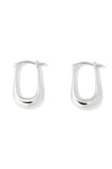 Front product shot of the Oroton Kora Mini Hoops in Silver and Sustainably sourced 925 Sterling Silver for Women