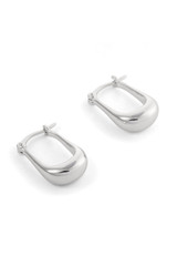 Front product shot of the Oroton Kora Mini Hoops in Silver and Recycled 925 Sterling Silver for Women