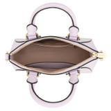 Internal product shot of the Oroton Inez Tiny Day Bag in Lilac and Saffiano Leather for Women