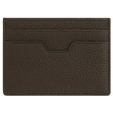 Back product shot of the Oroton Porter Pebble Credit Card Sleeve in Walnut and Pebble Leather for Men
