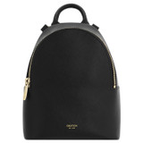 Front product shot of the Oroton Inez Mini Backpack in Black and Saffiano Leather for Women