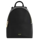 Front product shot of the Oroton Inez Mini Backpack in Black and Saffiano Leather for Women
