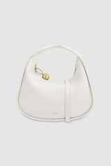 Front product shot of the Oroton Clara Mini Bag in Paper White and Pebble leather for Women