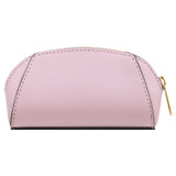Back product shot of the Oroton Inez Mini Beauty Case in Lilac and Saffiano Leather for Women