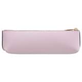 Back product shot of the Oroton Inez Pencil Case in Lilac and Shiny Soft Saffiano for Women