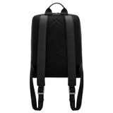 Back product shot of the Oroton Porter Pebble 15" Backpack in Black and Pebble Leather for Men
