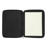 Internal product shot of the Oroton Porter Pebble A4 Folio in Black and Pebble Leather for Men