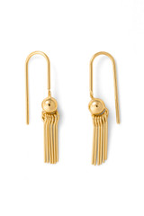 Front product shot of the Oroton Addie Drop Earrings in 18K Gold and Recycled 925 Sterling Silver for Women