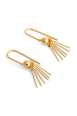 Front product shot of the Oroton Addie Drop Earrings in 18K Gold and Recycled 925 Sterling Silver for Women