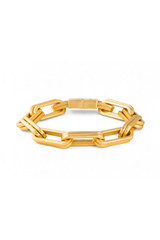 Front product shot of the Oroton Isla Bracelet in Worn Gold and Brass for Women