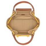 Internal product shot of the Oroton Otis Tote in Camel/Amber and Canvas for Women