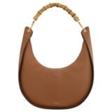 Front product shot of the Oroton Quinn Hobo in Amber and Smooth leather for Women