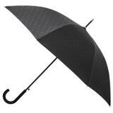 Front product shot of the Oroton Parker Large Umbrella in Black/Black and Printed Polyester for Women
