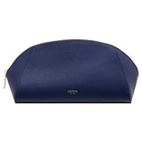 Front product shot of the Oroton Inez Beauty Case in Azure Blue and Saffiano Leather for Women