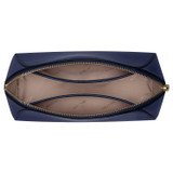 Internal product shot of the Oroton Inez Beauty Case in Azure Blue and Saffiano Leather for Women