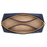 Internal product shot of the Oroton Inez Beauty Case in Azure Blue and Saffiano Leather for Women
