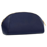 Back product shot of the Oroton Inez Beauty Case in Azure Blue and Saffiano Leather for Women