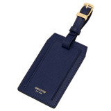 Front product shot of the Oroton Inez Luggage Tag in Azure Blue and Split Saffiano Leather for Women