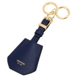 Front product shot of the Oroton Inez Air Tag Keyring in Azure Blue and Saffiano Leather for Women