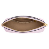 Internal product shot of the Oroton Inez Slim Crossbody in Lilac and Shiny Soft Saffiano for Women