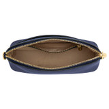 Internal product shot of the Oroton Inez Slim Crossbody in Azure Blue and Shiny Soft Saffiano for Women