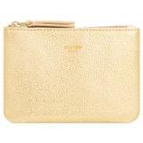 Front product shot of the Oroton Eve Small Pouch in Gold and Pebble leather for Women