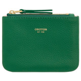 Back product shot of the Oroton Eve Coin Pouch & Mirror Set in Emerald and Pebble leather for Women
