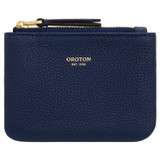 Back product shot of the Oroton Eve Coin Pouch & Mirror Set in Azure Blue and Pebble leather for Women