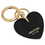Back product shot of the Oroton Eve Credit Card Sleeve And Heart Keyring Set in Black and Pebble leather for Women