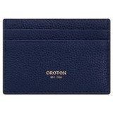 Back product shot of the Oroton Eve Credit Card Sleeve And Heart Keyring Set in Azure Blue and Pebble leather for Women