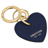 Back product shot of the Oroton Eve Credit Card Sleeve And Heart Keyring Set in Azure Blue and Pebble leather for Women