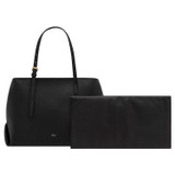 Front product shot of the Oroton Margot Baby Bag in Black and Pebble leather for Women