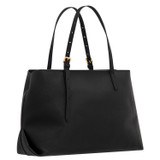 Back product shot of the Oroton Margot Baby Bag in Black and Pebble leather for Women
