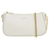 Front product shot of the Oroton Inez Chain Wristlet in Cream and Saffiano Leather for Women