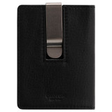 Front product shot of the Oroton Jessie Money Clip Wallet in Black and Vegetable Tanned Leather for Men