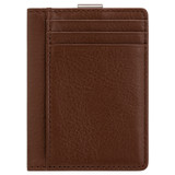 Back product shot of the Oroton Jessie Money Clip Wallet in Chocolate and Vegetable Tanned Leather for Men