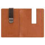 Internal product shot of the Oroton Jessie Money Clip Wallet in Caramel and Vegetable Tanned Leather for Men
