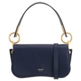 Front product shot of the Oroton Liv Small Day Bag in Fisherman Blue and Pebble leather for Women