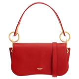 Front product shot of the Oroton Liv Small Day Bag in Dark Poppy and Pebble leather for Women