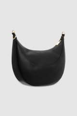 Back product shot of the Oroton Florence Medium Hobo in Black and Smooth leather for Women