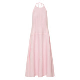 Front product shot of the Oroton Halter Sundress in Ballet Pink and 100% linen for Women