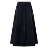 Front product shot of the Oroton Zip Utility Midi Skirt in North Sea and 100% cotton for Women