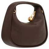 Back product shot of the Oroton Clara Mini Bag in Bear Brown and Pebble leather for Women