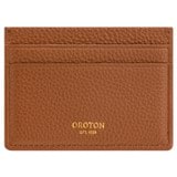 Front product shot of the Oroton Jemima Card Holder in Amber and Pebble leather for Women