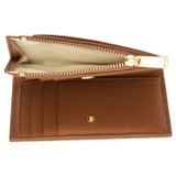 Internal product shot of the Oroton Jemima 10 Credit Card Mini Zip Wallet in Amber and Pebble leather for Women