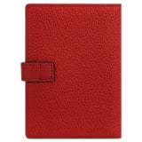 Back product shot of the Oroton Fife Passport Sleeve in Dark Poppy and Pebble leather for Women