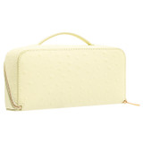 Back product shot of the Oroton Fife Texture Medium Beauty Case in Lemon Butter and Textured leather for Women