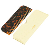 Front product shot of the Oroton Fife Texture Travel Comb in Lemon Butter and Textured leather for Women