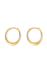 Front product shot of the Oroton Caterina Medium Hoop in 18K Gold and Recycled 925 Sterling Silver for Women